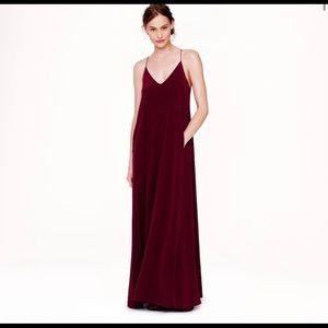 JCrew Maxi Plum Dress, bridesmaid